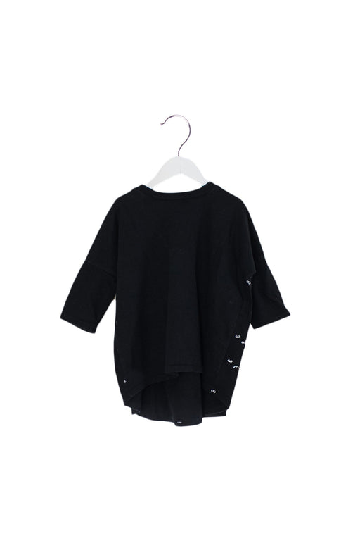 A Black Long Sleeve Tops from Beau Loves in size 6T for girl. (Front View)