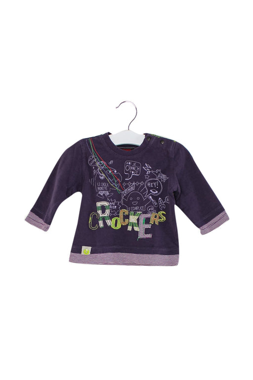 A Purple Long Sleeve Tops from Catimini in size 3-6M for girl. (Front View)