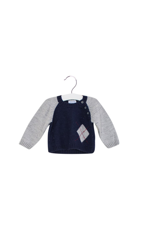A Navy Knit Sweaters from Jacadi in size 6-12M for boy. (Front View)