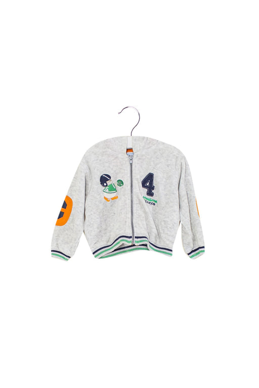 A Grey Zippered Sweatshirts from Chicco in size 6-12M for boy. (Front View)