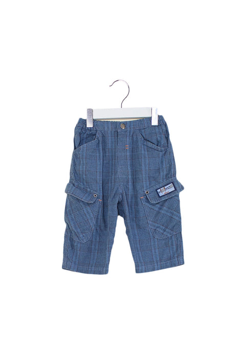 A Blue Casual Pants from Miniman in size 6-12M for boy. (Front View)