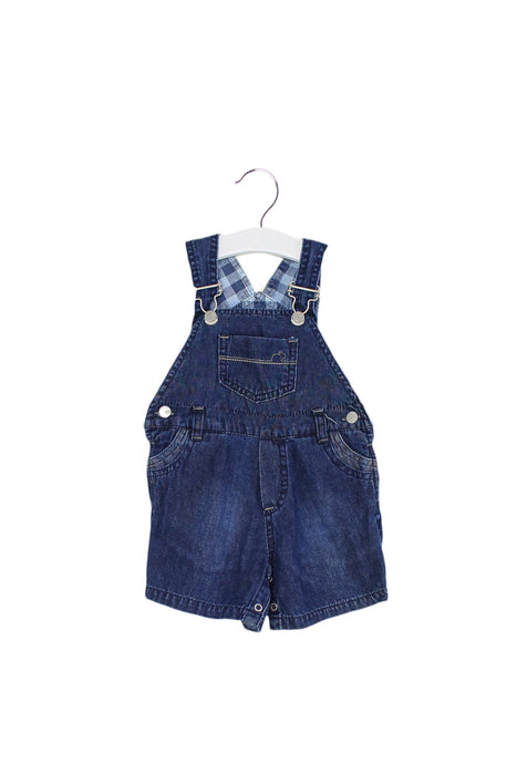 A Blue Overall Shorts from babycottons. in size 3-6M for neutral. (Front View)