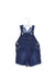 A Blue Overall Shorts from babycottons. in size 3-6M for neutral. (Front View)