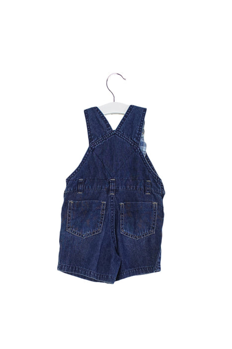 A Blue Overall Shorts from babycottons. in size 3-6M for neutral. (Back View)