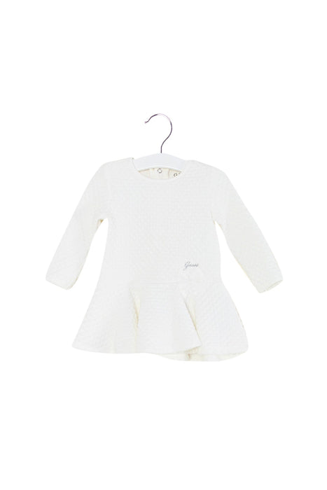 A Ivory Long Sleeve Dresses from Guess in size 6-12M for girl. (Front View)