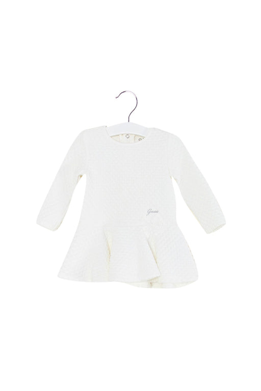 A Ivory Long Sleeve Dresses from Guess in size 6-12M for girl. (Front View)