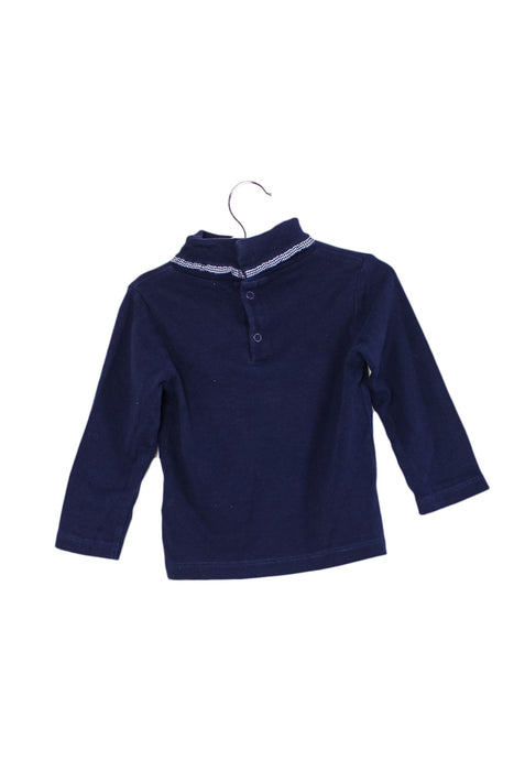 A Navy Long Sleeve Tops from Jacadi in size 6-12M for girl. (Back View)