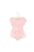 A Pink Short Sleeve Bodysuits from Nicholas & Bears in size 3-6M for girl. (Front View)