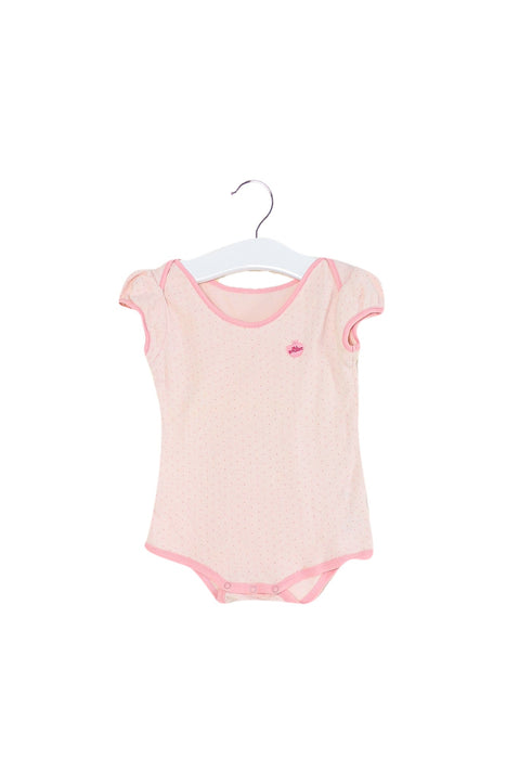 A Pink Short Sleeve Bodysuits from Jill Stuart in size 6-12M for girl. (Front View)
