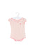 A Pink Short Sleeve Bodysuits from Jill Stuart in size 6-12M for girl. (Front View)