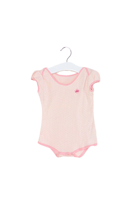 A Pink Short Sleeve Bodysuits from Jill Stuart in size 6-12M for girl. (Front View)