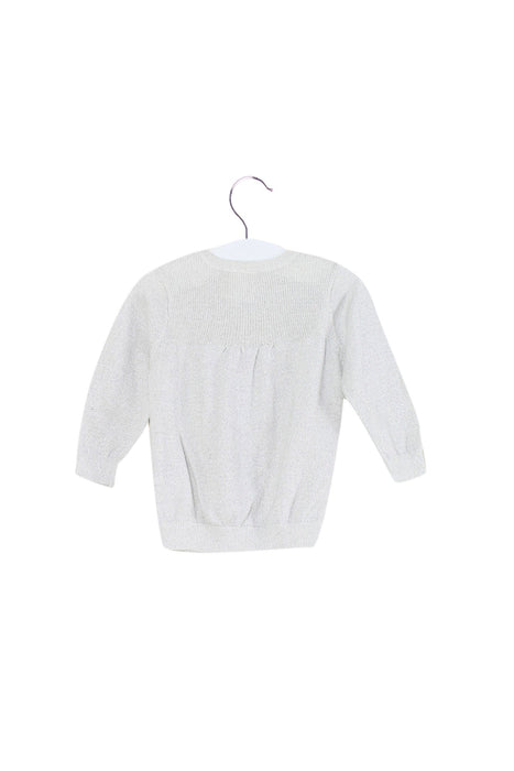 A Silver Cardigans from Seed in size 3-6M for girl. (Back View)