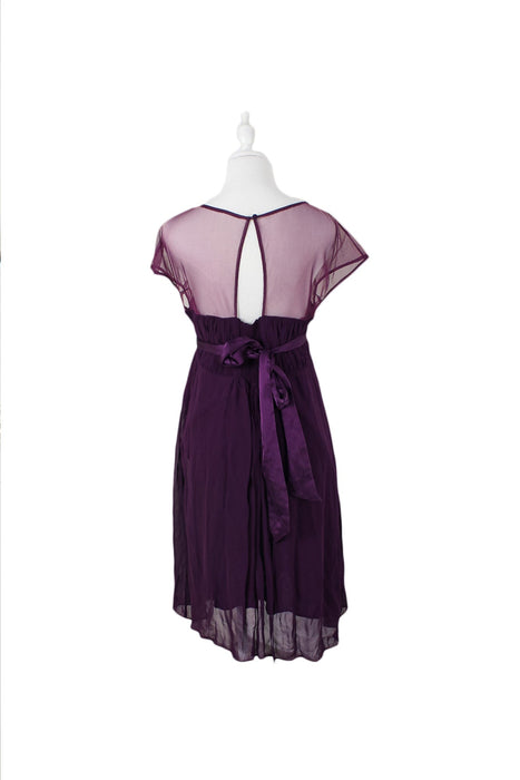 A Purple Short Sleeve Dresses from Seraphine in size M for maternity. (Back View)