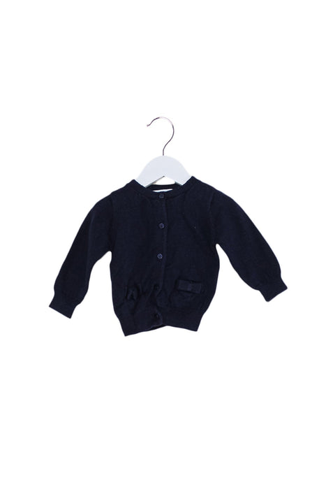 A Navy Cardigans from Jacadi in size 3-6M for girl. (Front View)
