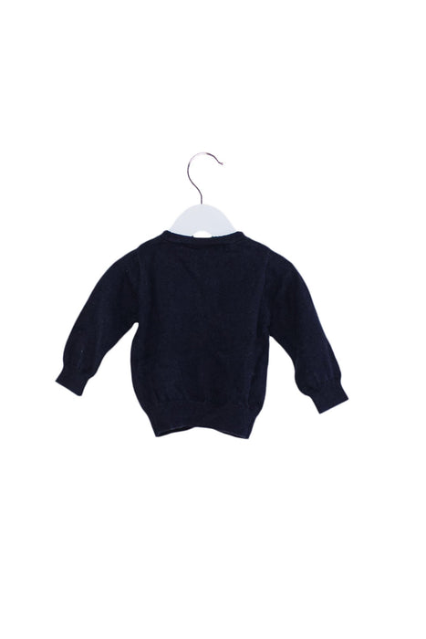 A Navy Cardigans from Jacadi in size 3-6M for girl. (Back View)