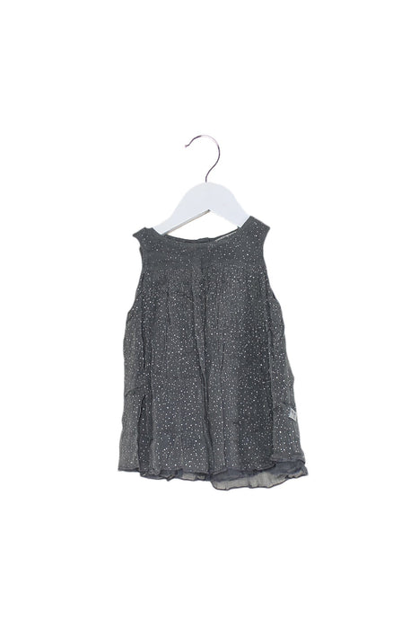 A Grey Sleeveless Dresses from Wheat in size 6-12M for girl. (Front View)