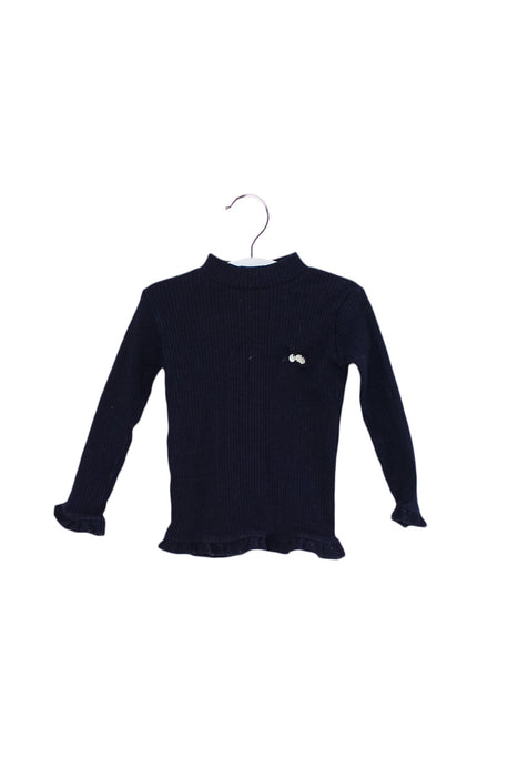 A Navy Knit Sweaters from Tartine et Chocolat in size 12-18M for girl. (Front View)