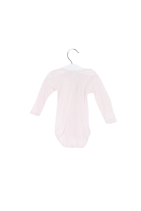 A Pink Long Sleeve Bodysuits from Petit Bateau in size 3-6M for girl. (Back View)