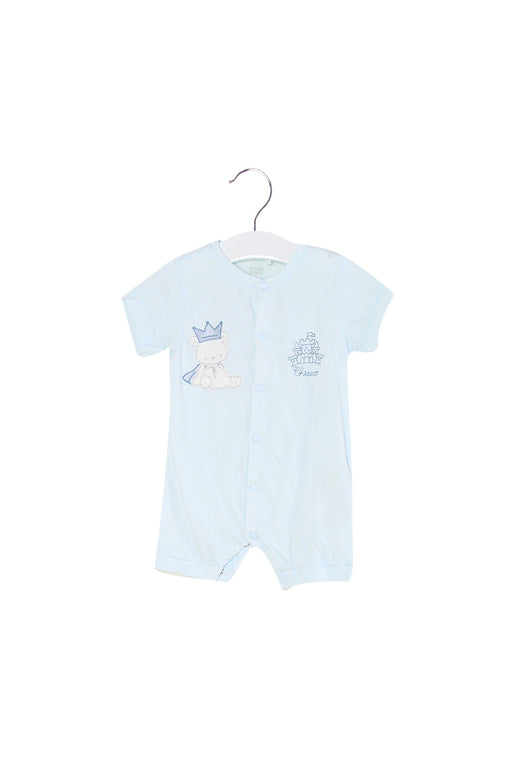 A Blue Short Sleeve Rompers from Chicco in size 6-12M for boy. (Front View)