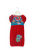 A Red Short Sleeve Dresses from Desigual in size 4T for girl. (Front View)