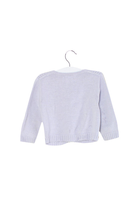 A Grey Cardigans from Laranjinha in size 6-12M for boy. (Back View)