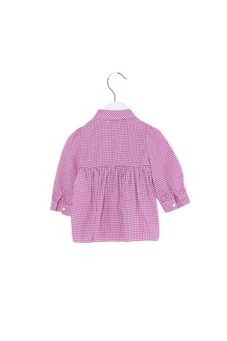 A Pink Long Sleeve Dresses from Ralph Lauren in size 6-12M for girl. (Back View)