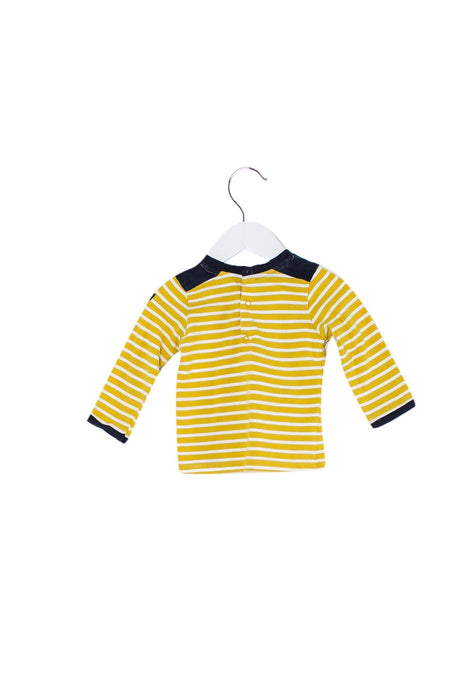 A Yellow Long Sleeve Tops from Terre De Marins in size 6-12M for boy. (Back View)