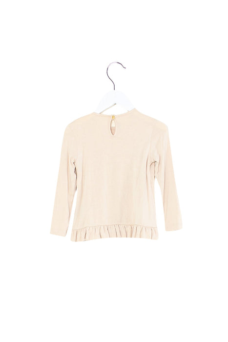 A Beige Long Sleeve Tops from Blumarine in size 2T for girl. (Back View)