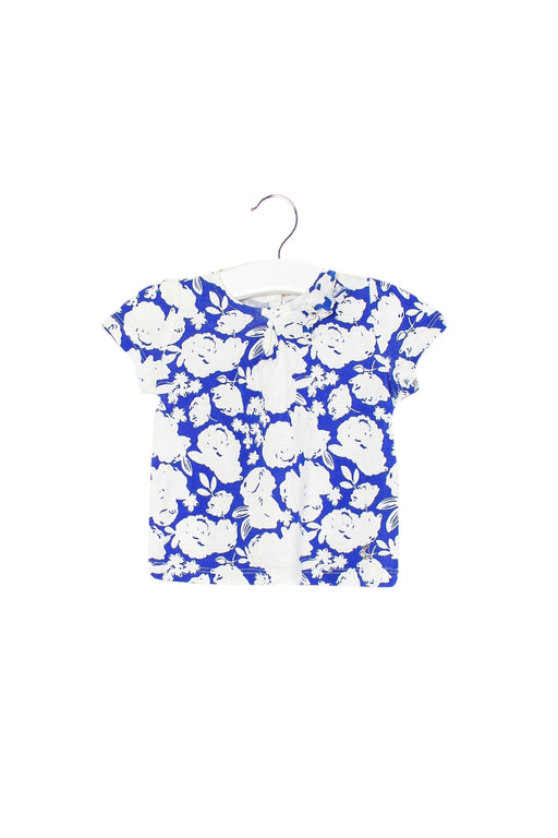 A Blue Short Sleeve Tops from Petit Bateau in size 3-6M for girl. (Front View)