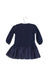 A Navy Long Sleeve Dresses from Petit Bateau in size 3-6M for girl. (Back View)