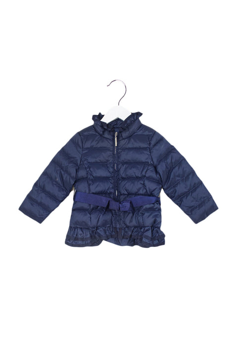 A Navy Puffer/Quilted Jackets from Nicholas & Bears in size 2T for girl. (Front View)