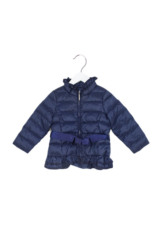 A Navy Puffer/Quilted Jackets from Nicholas & Bears in size 2T for girl. (Front View)