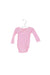A Pink Long Sleeve Bodysuits from Petit Bateau in size 3-6M for girl. (Front View)