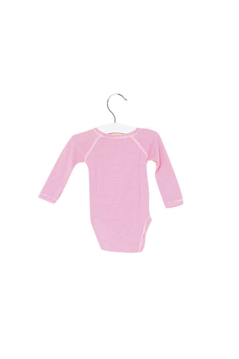 A Pink Long Sleeve Bodysuits from Petit Bateau in size 3-6M for girl. (Back View)