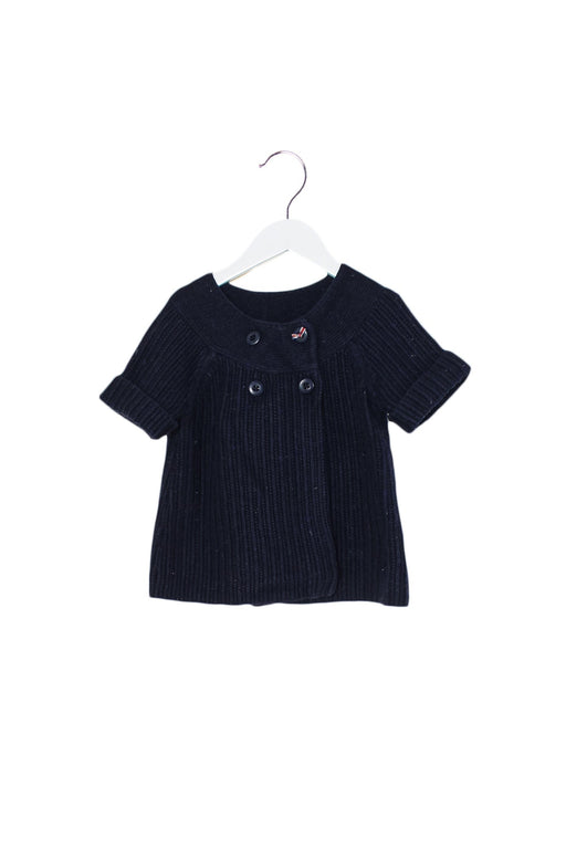 A Navy Cardigans from Jacadi in size 6T for girl. (Front View)