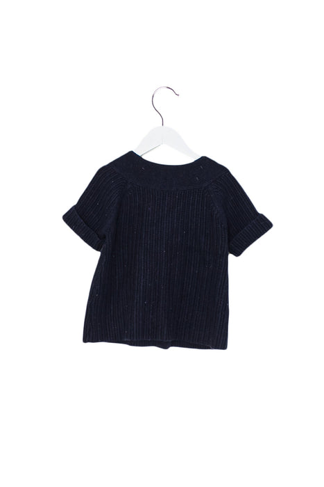 A Navy Cardigans from Jacadi in size 6T for girl. (Back View)