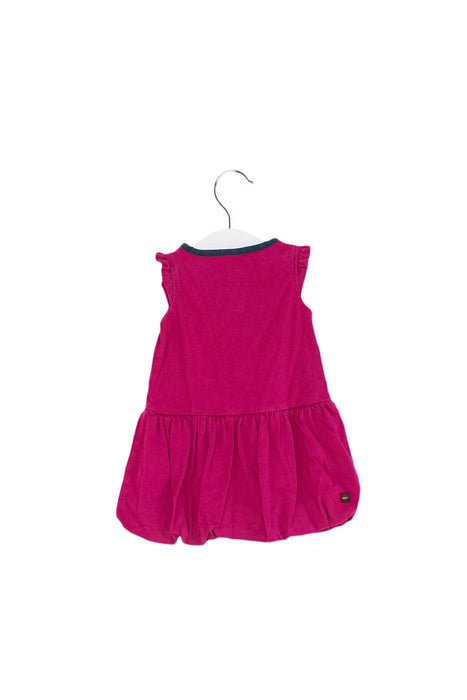 A Purple Sleeveless Dresses from Tea in size 6-12M for girl. (Back View)