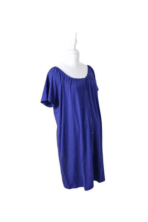 A Blue Short Sleeve Dresses from Seraphine in size M for maternity. (Front View)