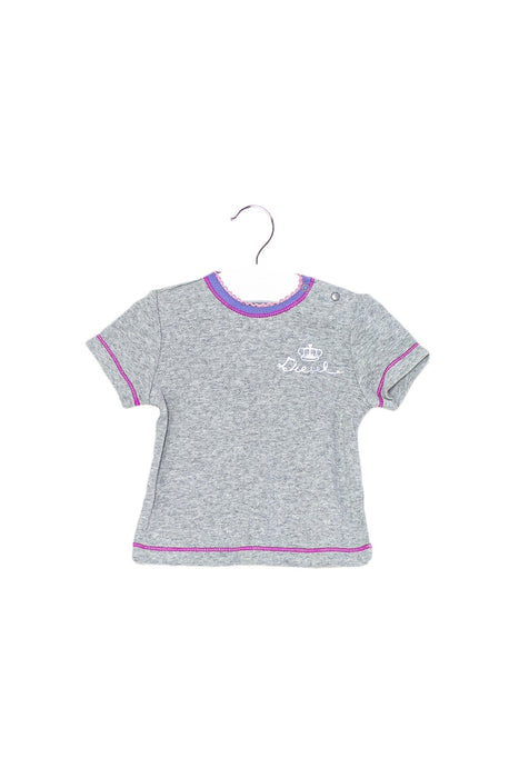 A Grey Short Sleeve T Shirts from Diesel in size 3-6M for girl. (Front View)