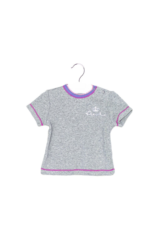 A Grey Short Sleeve T Shirts from Diesel in size 3-6M for girl. (Front View)