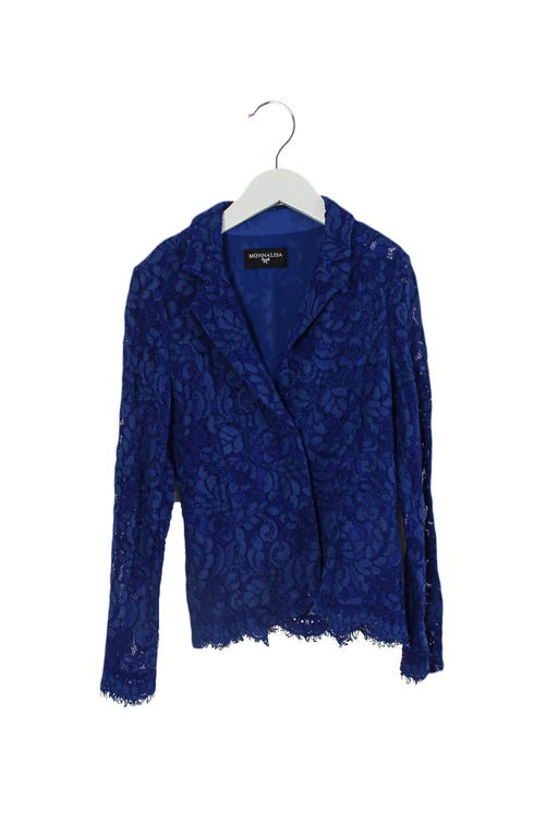 A Blue Cardigans from Monnalisa in size 8Y for girl. (Front View)
