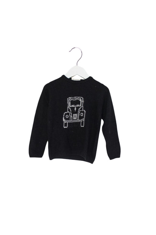 A Black Knit Sweaters from Arsène et les pipelettes in size 3T for girl. (Front View)