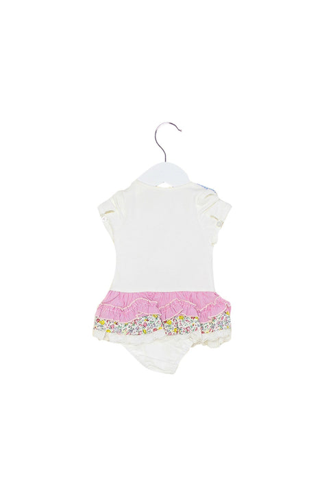A Ivory Short Sleeve Dresses from Nicholas & Bears in size 0-3M for girl. (Back View)