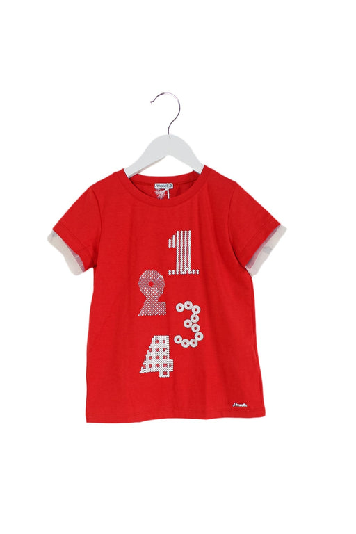 A Red Short Sleeve T Shirts from Simonetta in size 8Y for girl. (Front View)