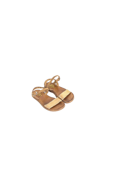 A Brown Sandals from Pom d’Api in size 4T for girl. (Front View)
