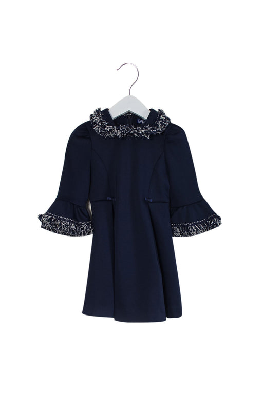 A Navy Long Sleeve Dresses from Nicholas & Bears in size 2T for girl. (Front View)