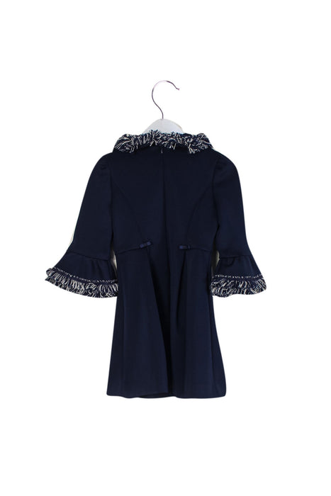 A Navy Long Sleeve Dresses from Nicholas & Bears in size 2T for girl. (Back View)