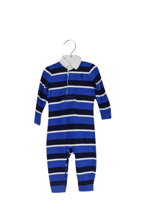 A Blue Long Sleeve Jumpsuits from Ralph Lauren in size 6-12M for boy. (Front View)