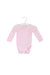 A Pink Long Sleeve Bodysuits from Petit Bateau in size 3-6M for girl. (Front View)