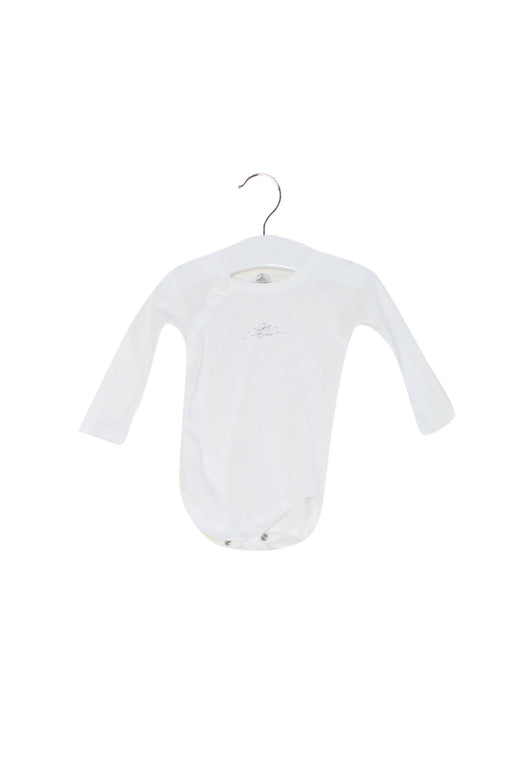 A White Long Sleeve Bodysuits from Petit Bateau in size 3-6M for neutral. (Front View)